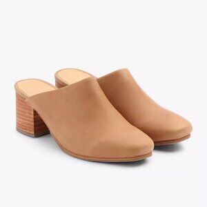 Nisolo Almond Suede All-Day Heeled Mule, Size 8.5